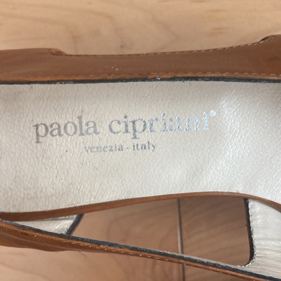Vintage brown leather Paola Cipriani heels, size 36 - Picture 5 of 5